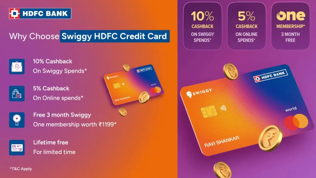 Apply Swiggy HDFC Bank Credit Card – Get Up to 10% Cashback